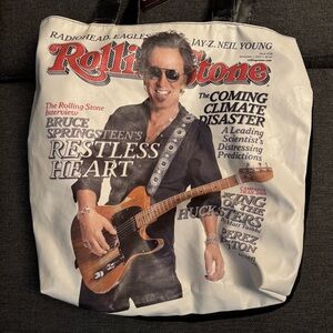 Rolling Stone Originals Bruce Springsteen Tote Bag  Rare NWT Nov 07 Issue Cover